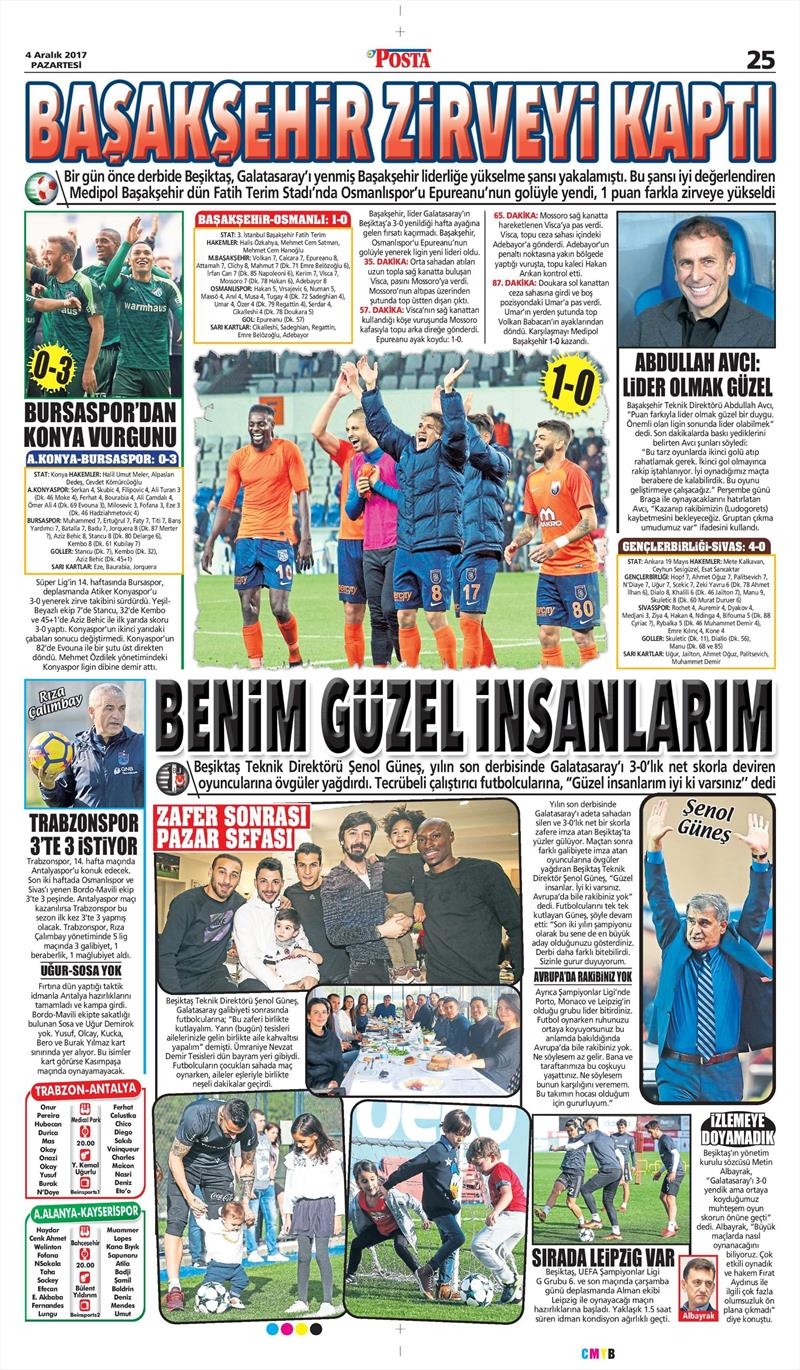 04 Aralık 2017 | Gazetelerin Beşiktaş Manşetleri - Görsel 12