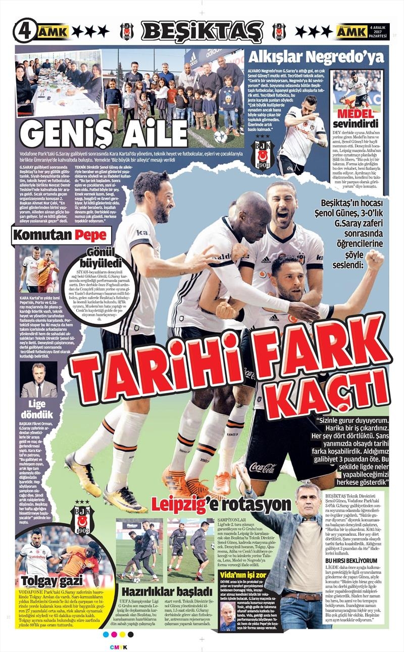 04 Aralık 2017 | Gazetelerin Beşiktaş Manşetleri - Görsel 2