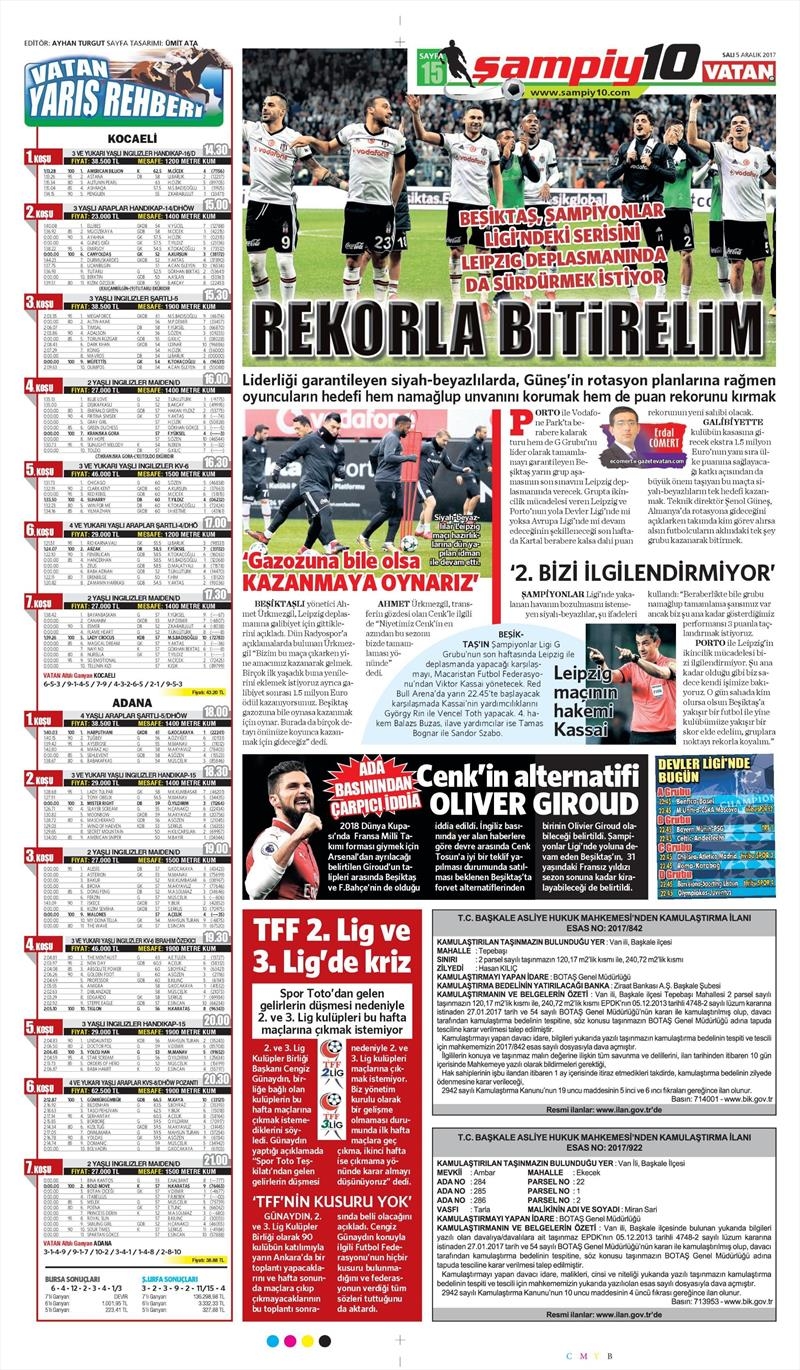 5 Aralık 2017 | Gazetelerin Beşiktaş Manşetleri - Görsel 8