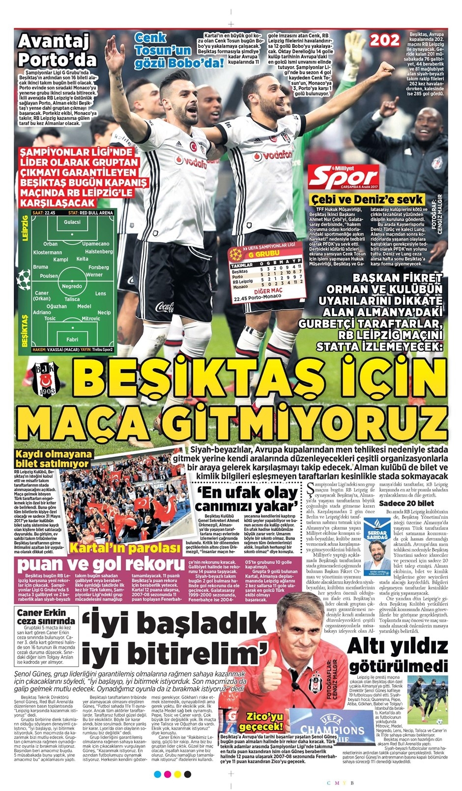 6 Aralık 2017 | Gazetelerin Beşiktaş Manşetleri - Görsel 10