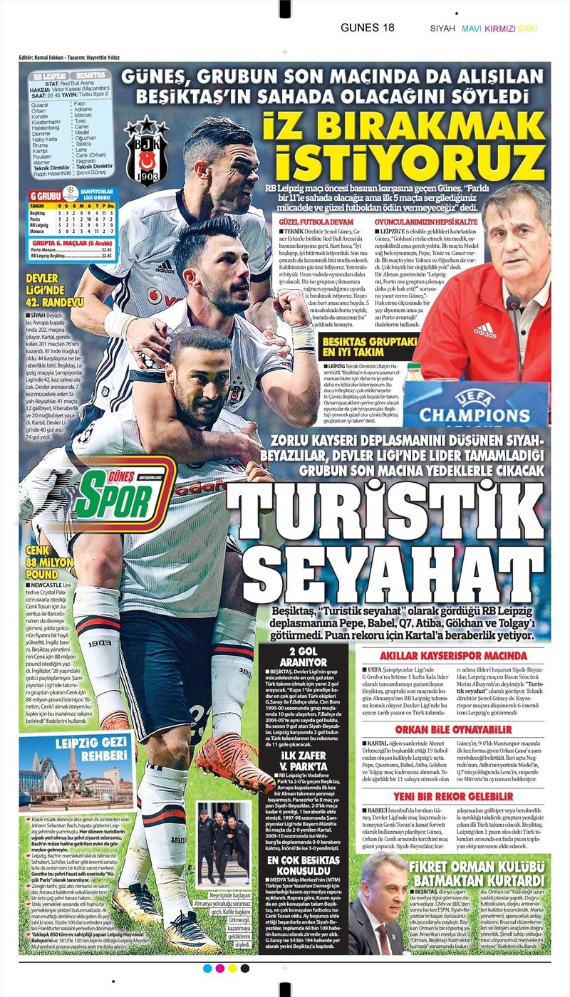 6 Aralık 2017 | Gazetelerin Beşiktaş Manşetleri - Görsel 5