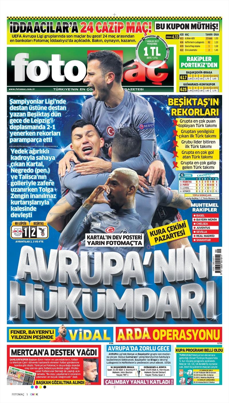 07 Kasım 2017 | Gazetelerin Beşiktaş Manşetleri - Görsel 10