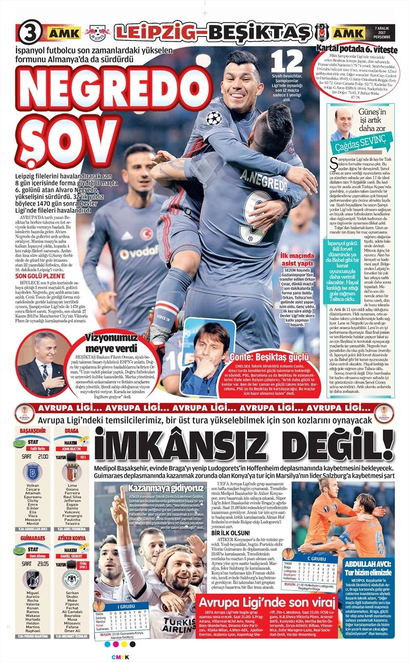 07 Kasım 2017 | Gazetelerin Beşiktaş Manşetleri - Görsel 4