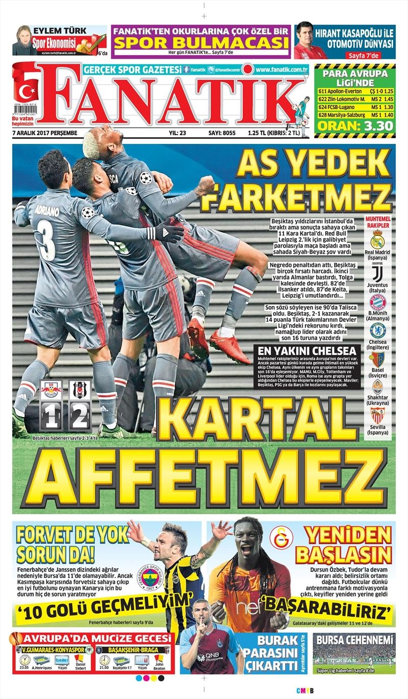 07 Kasım 2017 | Gazetelerin Beşiktaş Manşetleri - Görsel 5