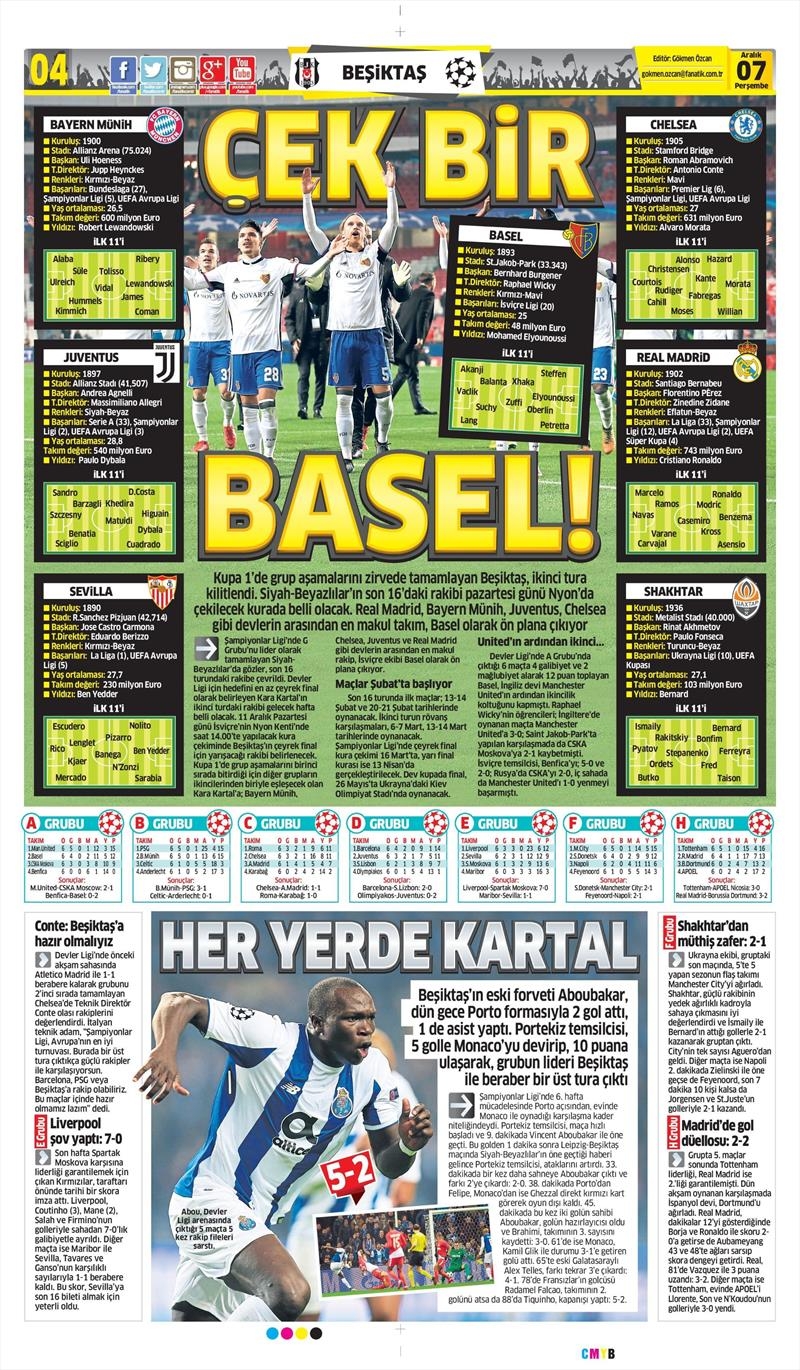 07 Kasım 2017 | Gazetelerin Beşiktaş Manşetleri - Görsel 8