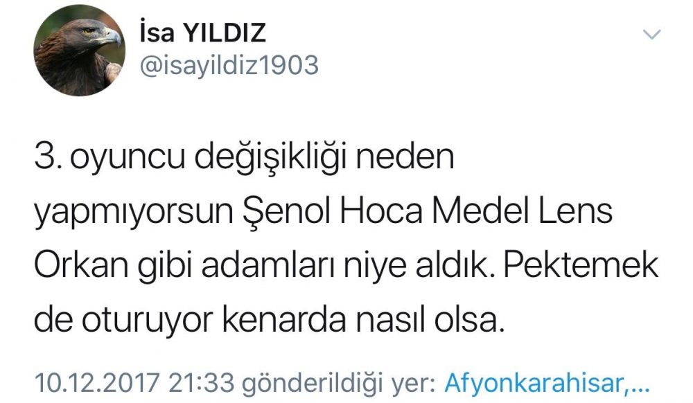 Beşiktaş taraftarının Şenol Güneş’in 3. oyuncu değişikliği yapmamasına tepkisi! - Görsel 5