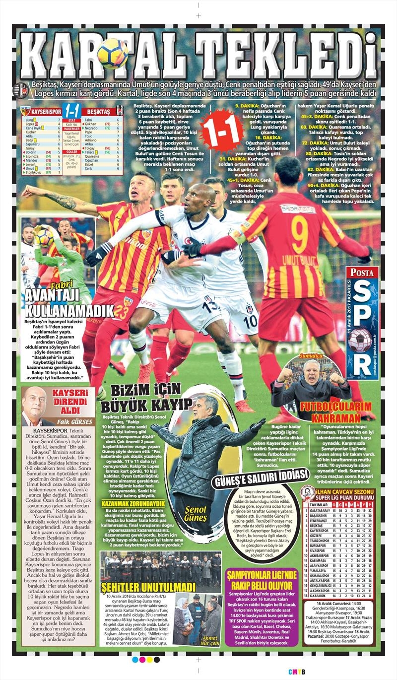11 Aralık 2017 | Gazetelerin Beşiktaş Manşetleri - Görsel 18