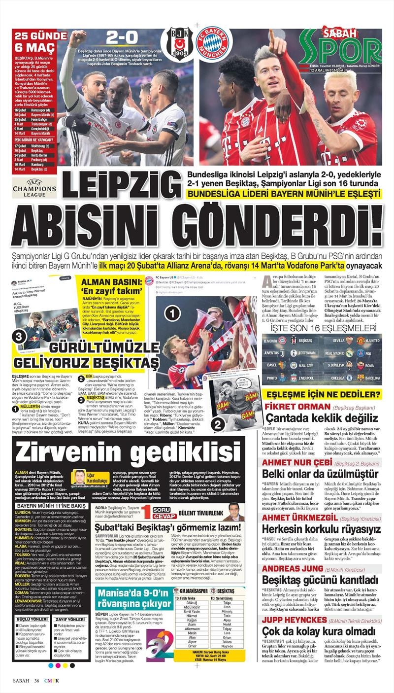 12 Aralık 2017 | Gazetelerin Beşiktaş Manşetleri - Görsel 14