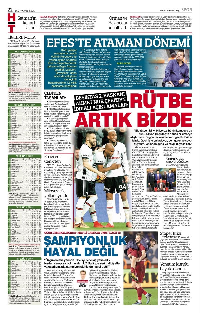 19 Aralık 2017 | Gazetelerin Beşiktaş Manşetleri - Görsel 4