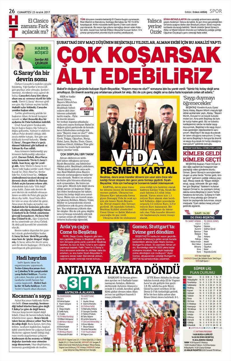 23 Aralık 2017 | Gazetelerin Beşiktaş Manşetleri - Görsel 7
