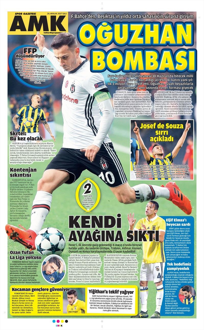 26 Aralık 2017 | Gazetelerin Beşiktaş Manşetler - Görsel 6