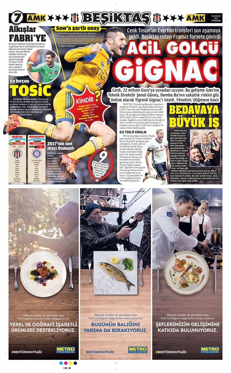 28 Aralık 2017 | Gazetelerin Beşiktaş Manşetleri - Görsel 5