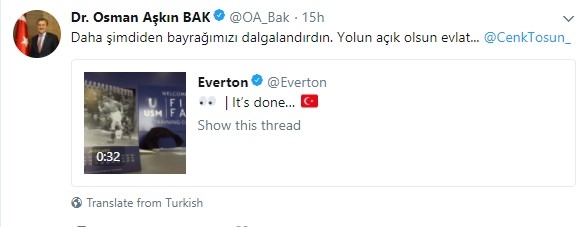 Cenk Tosun’a gelen tebrik ve destek mesajları. Tayyip Erdoğan’dan Hidayet Türkoğlu’na, Arda Turan’dan Burak Yılmaz’a... TFF unuttu mu? - Görsel 23