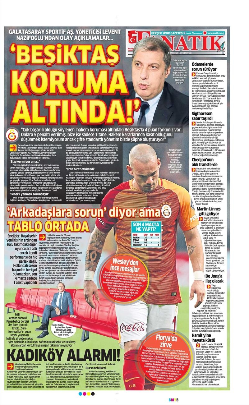 7 Kasım 2016 | Gazetelerin Beşiktaş sayfaları - Görsel 12