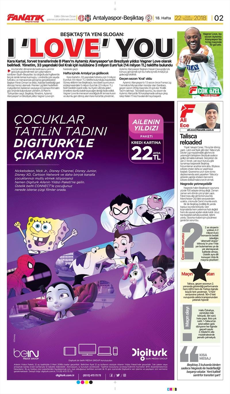 22 Ocak 2018 | Gazetelerin Beşiktaş Manşetleri - Görsel 2