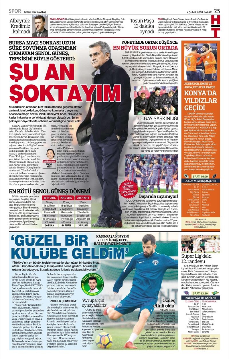 04 Şubat 2018 | Gazetelerin Beşiktaş Manşetleri - Görsel 4
