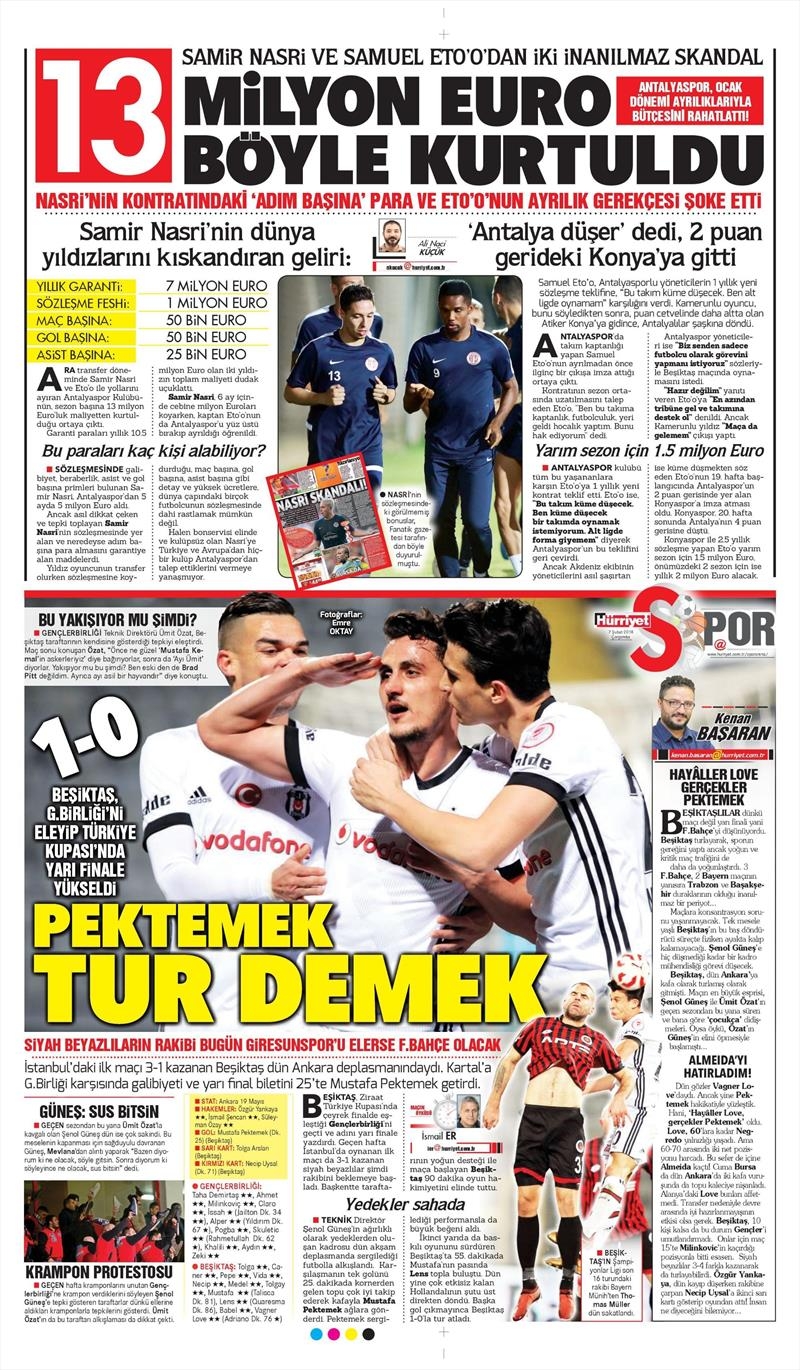 07 Şubat 2018 | Gazetelerin Beşiktaş Manşetleri - Görsel 5