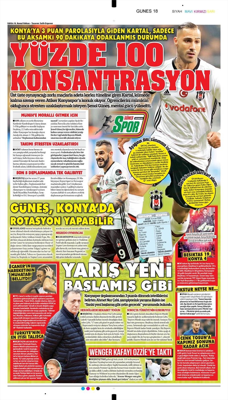 16 Şubat 2018 | Gazetelerin Beşiktaş Manşetleri - Görsel 3