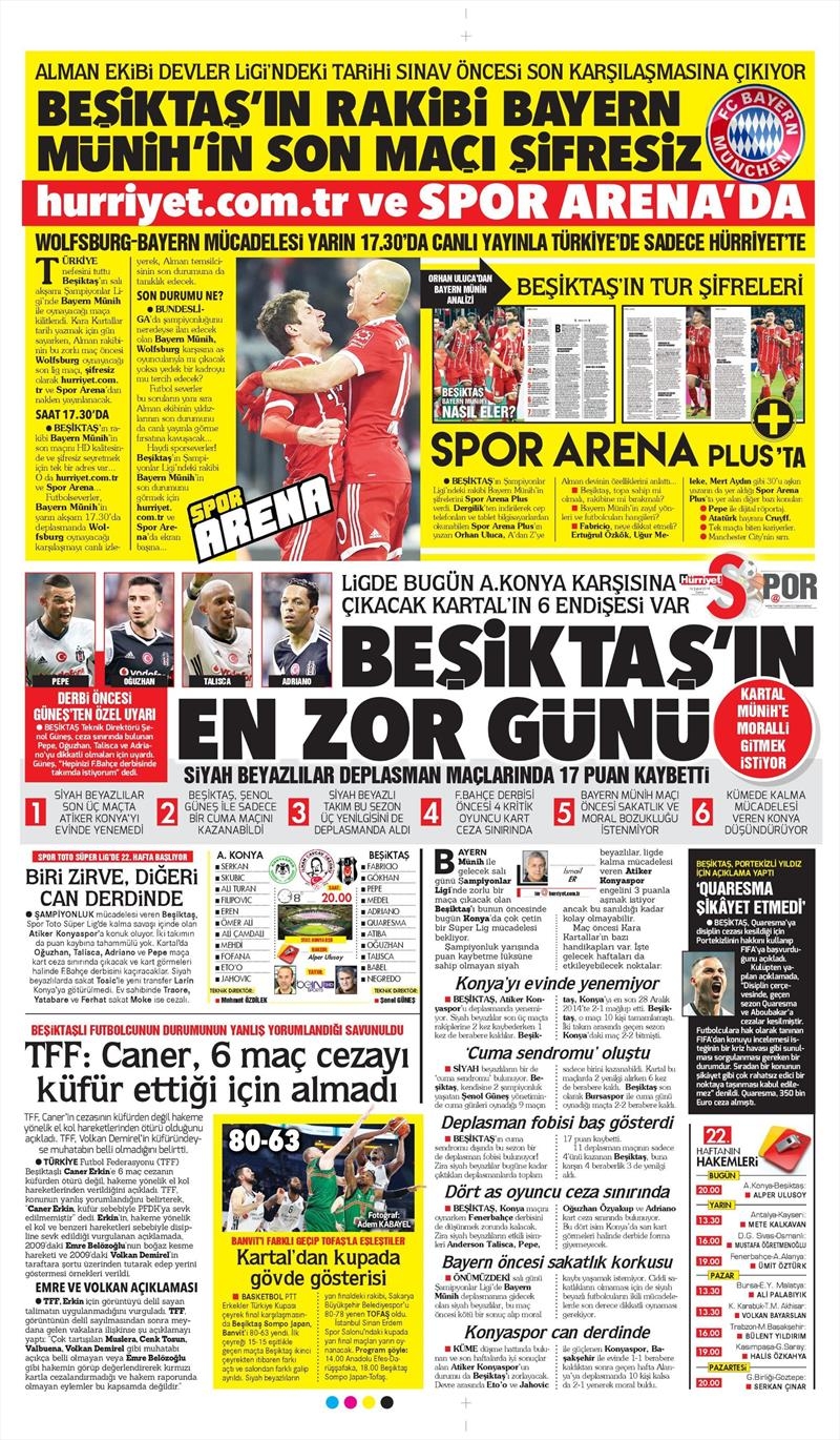 16 Şubat 2018 | Gazetelerin Beşiktaş Manşetleri - Görsel 9