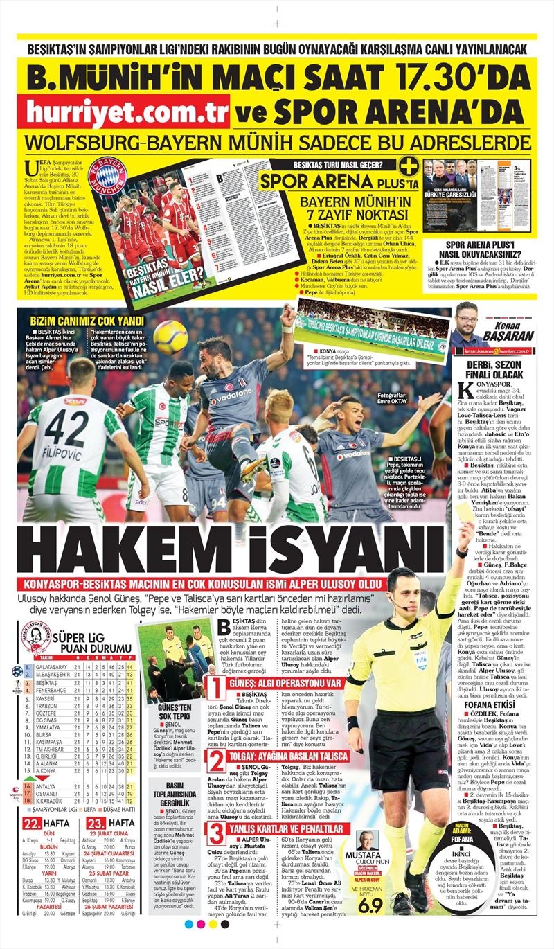 17 Şubat 2018 | Gazetelerin Beşiktaş Manşetleri - Görsel 17