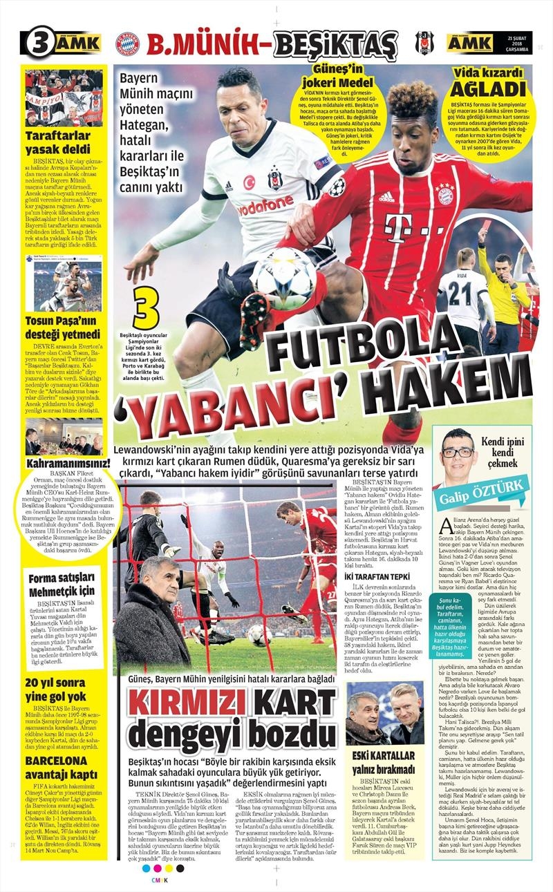 21 Şubat 2018 | Gazetelerin Beşiktaş Manşetleri - Görsel 5