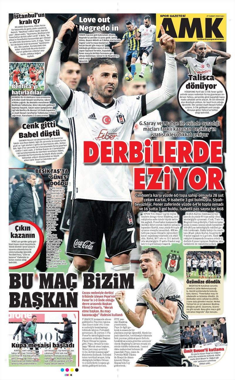 27 Şubat 2018 | Gazetelerin Beşiktaş Manşetleri - Görsel 5