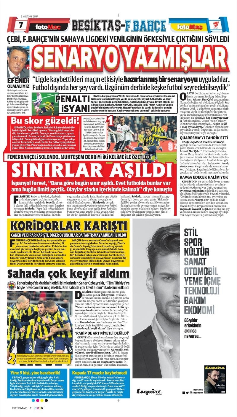 02 Mart 2018 | Gazetelerin Beşiktaş Manşetleri - Görsel 13