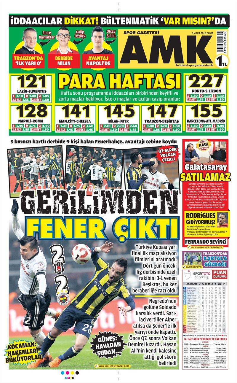 02 Mart 2018 | Gazetelerin Beşiktaş Manşetleri - Görsel 4