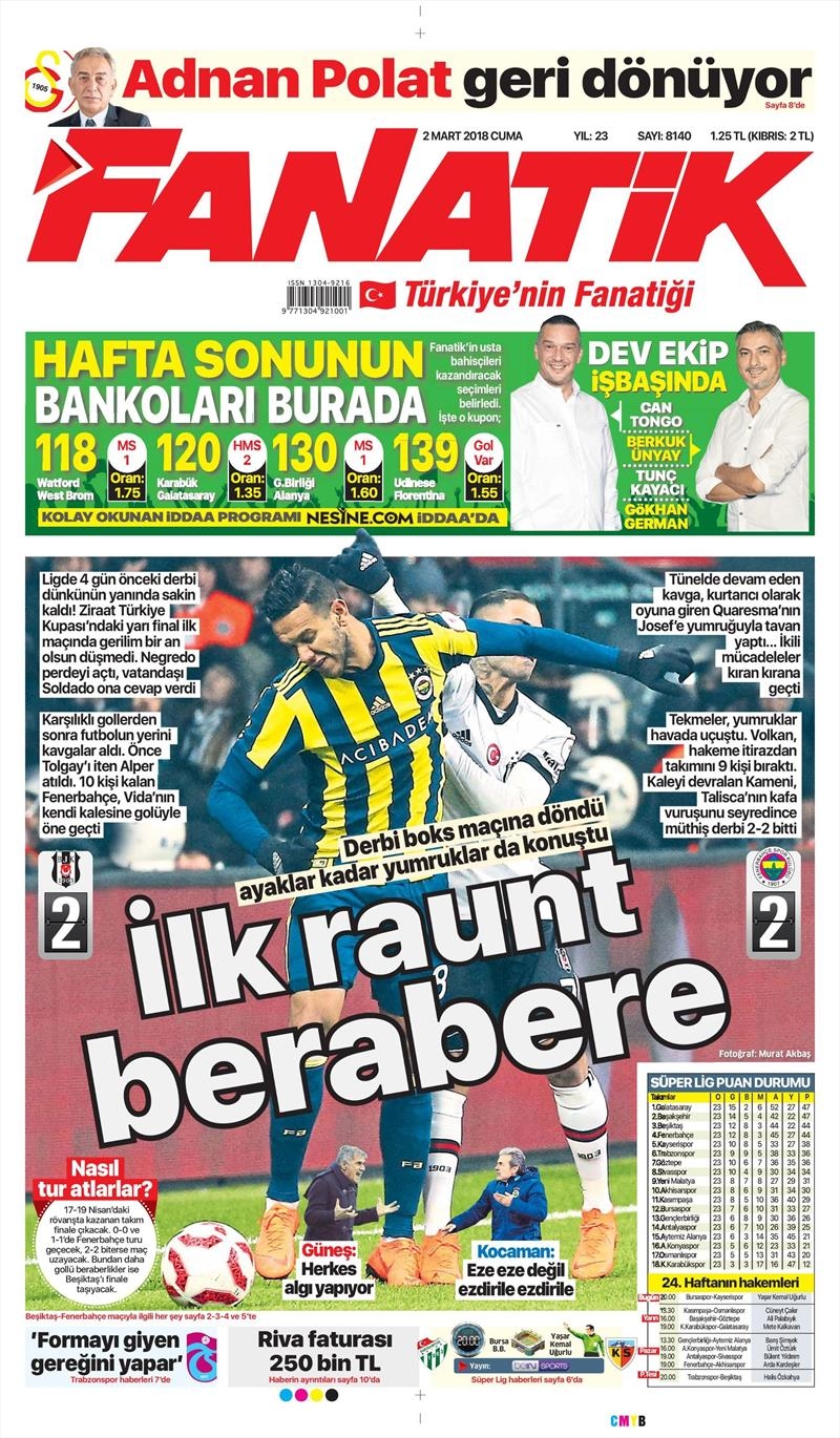 02 Mart 2018 | Gazetelerin Beşiktaş Manşetleri - Görsel 6