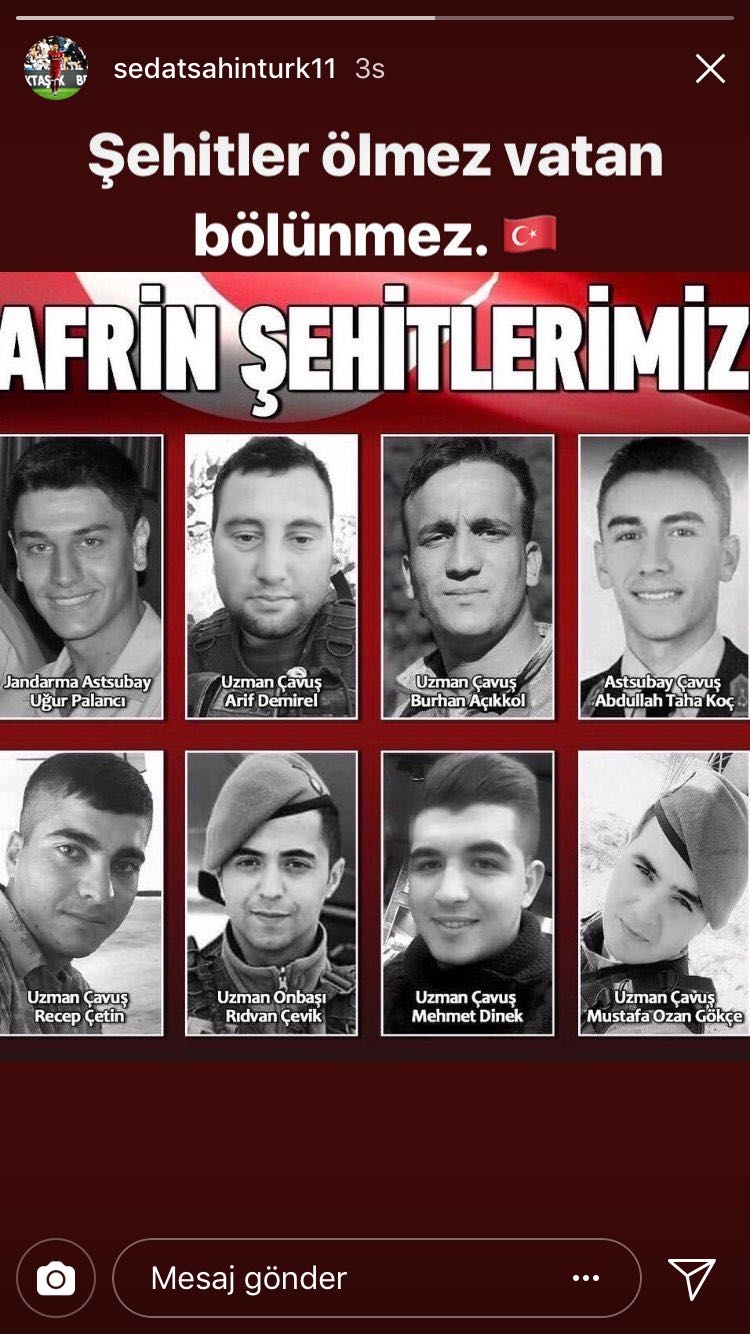 Beşiktaşlı futbolculardan #Afrin mesajları! - Görsel 6