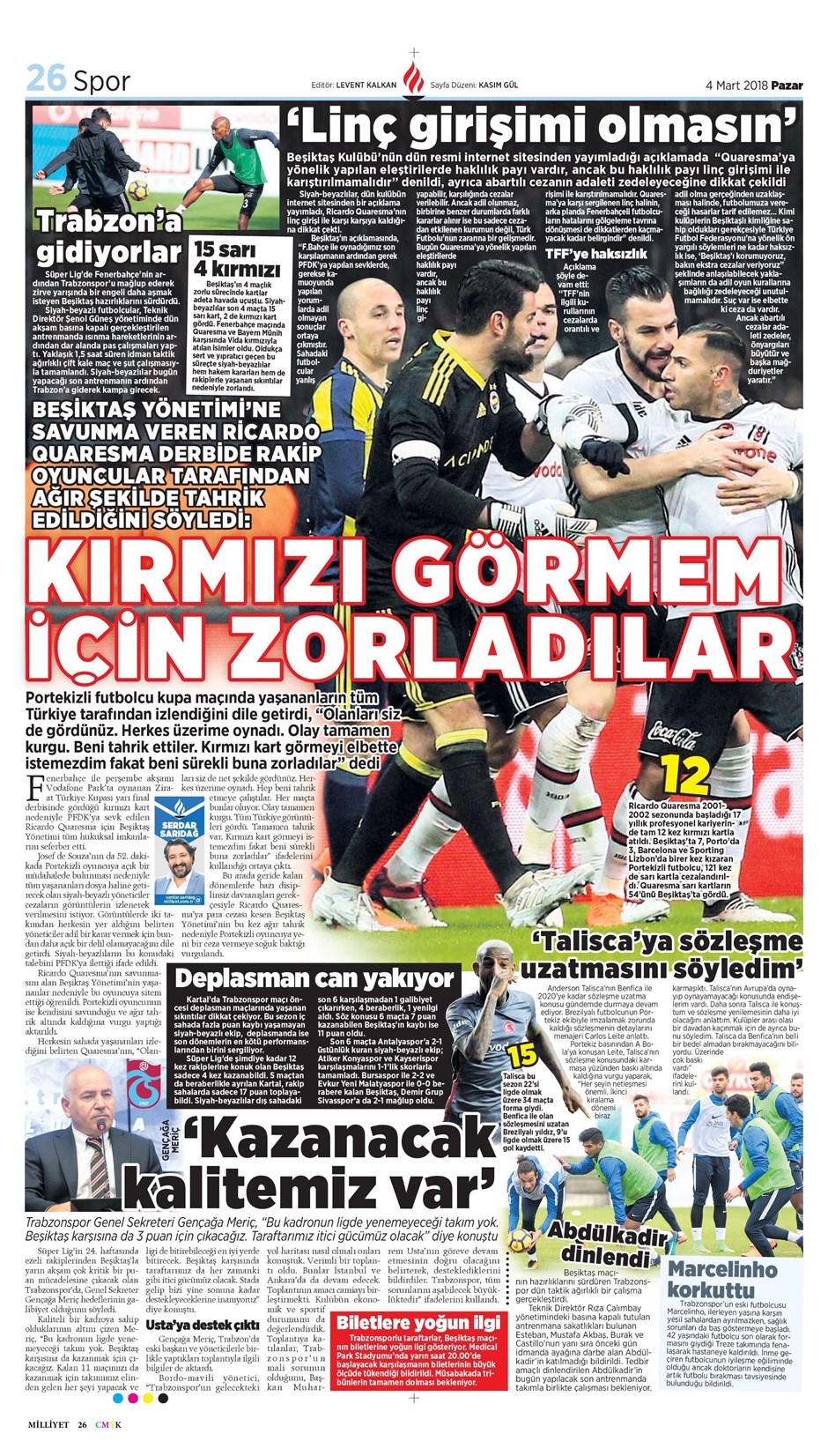 04 Mart 2018 | Gazetelerin Beşiktaş Manşetleri - Görsel 3