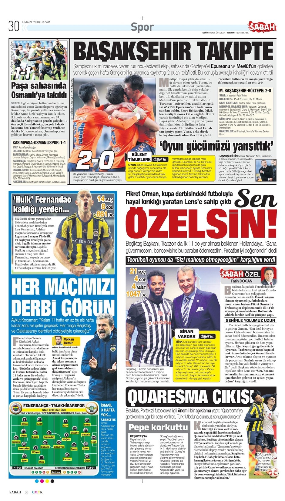 04 Mart 2018 | Gazetelerin Beşiktaş Manşetleri - Görsel 4