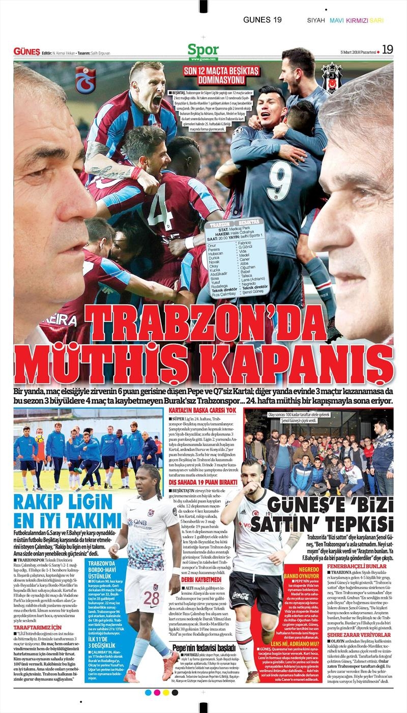 05 Mart 2018 | Gazetelerin Beşiktaş Manşetleri - Görsel 3