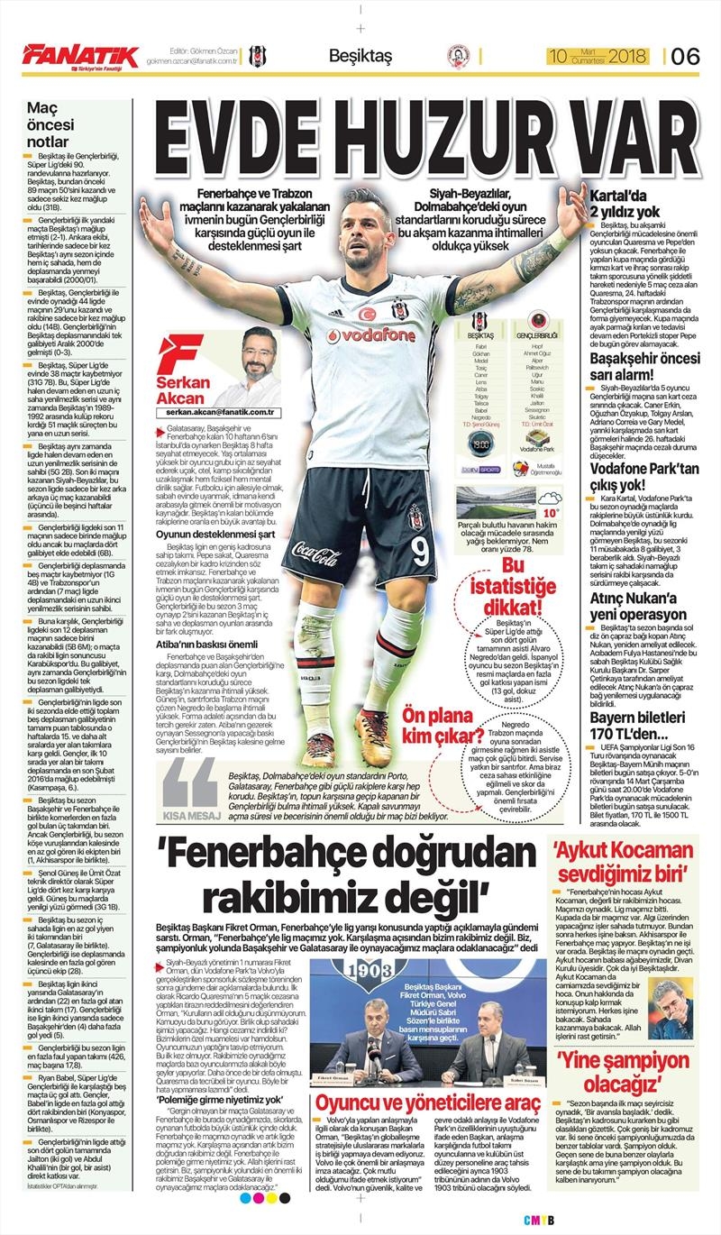 10 Mart 2018 | Gazetelerin Beşiktaş Manşetleri - Görsel 3