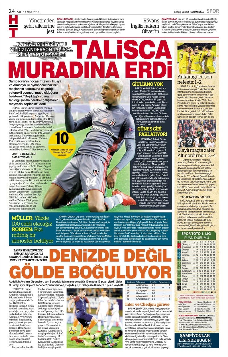 13 Mart 2018 | Gazetelerin Beşiktaş Manşetleri - Görsel 5