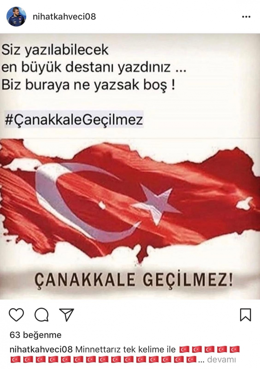 Beşiktaşlı oyunculardan 18 Mart Çanakkale Zaferi paylaşımları! - Görsel 9