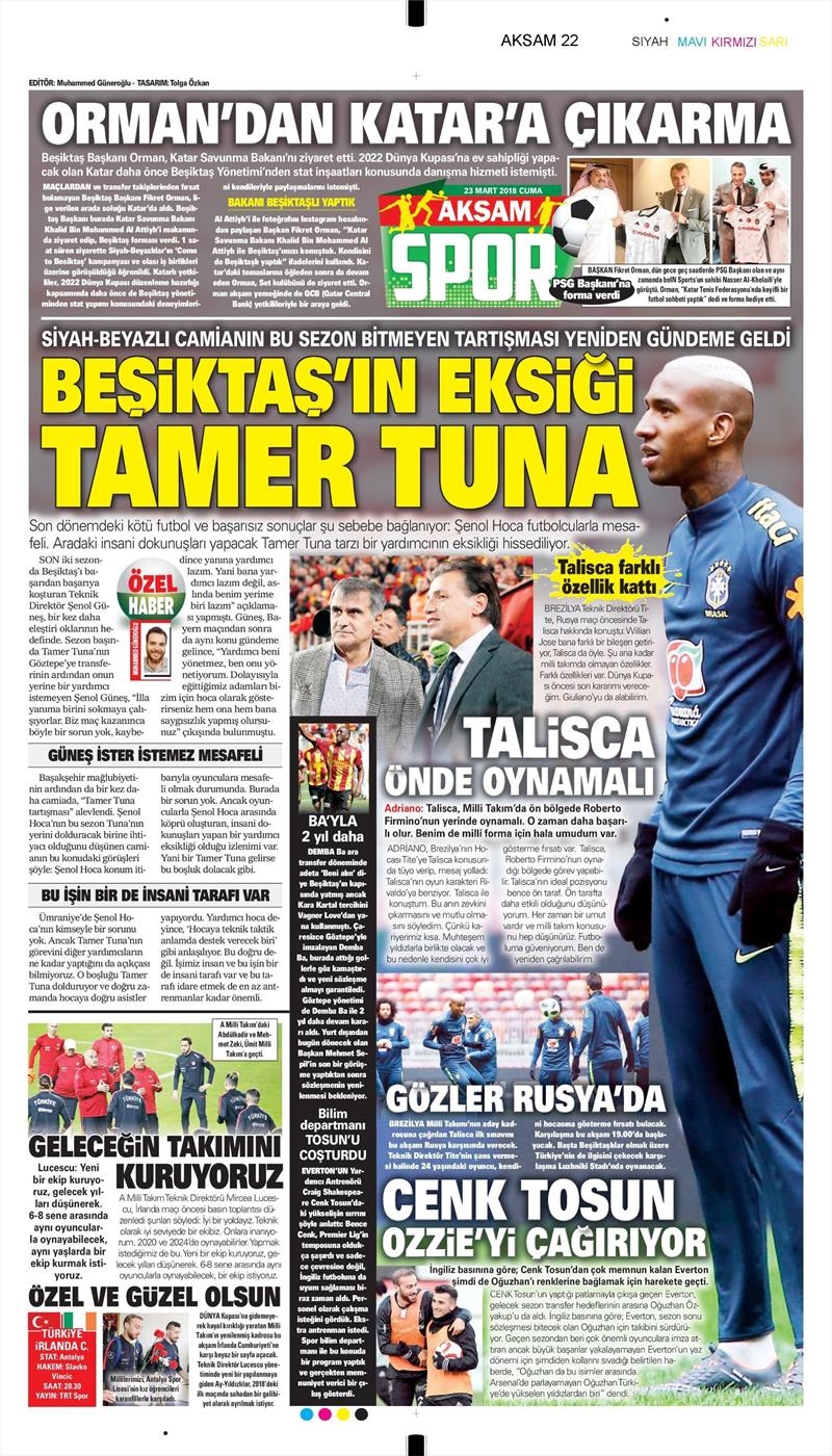 23 Mart 2018 | Gazetelerin Beşiktaş Manşetleri - Görsel 3