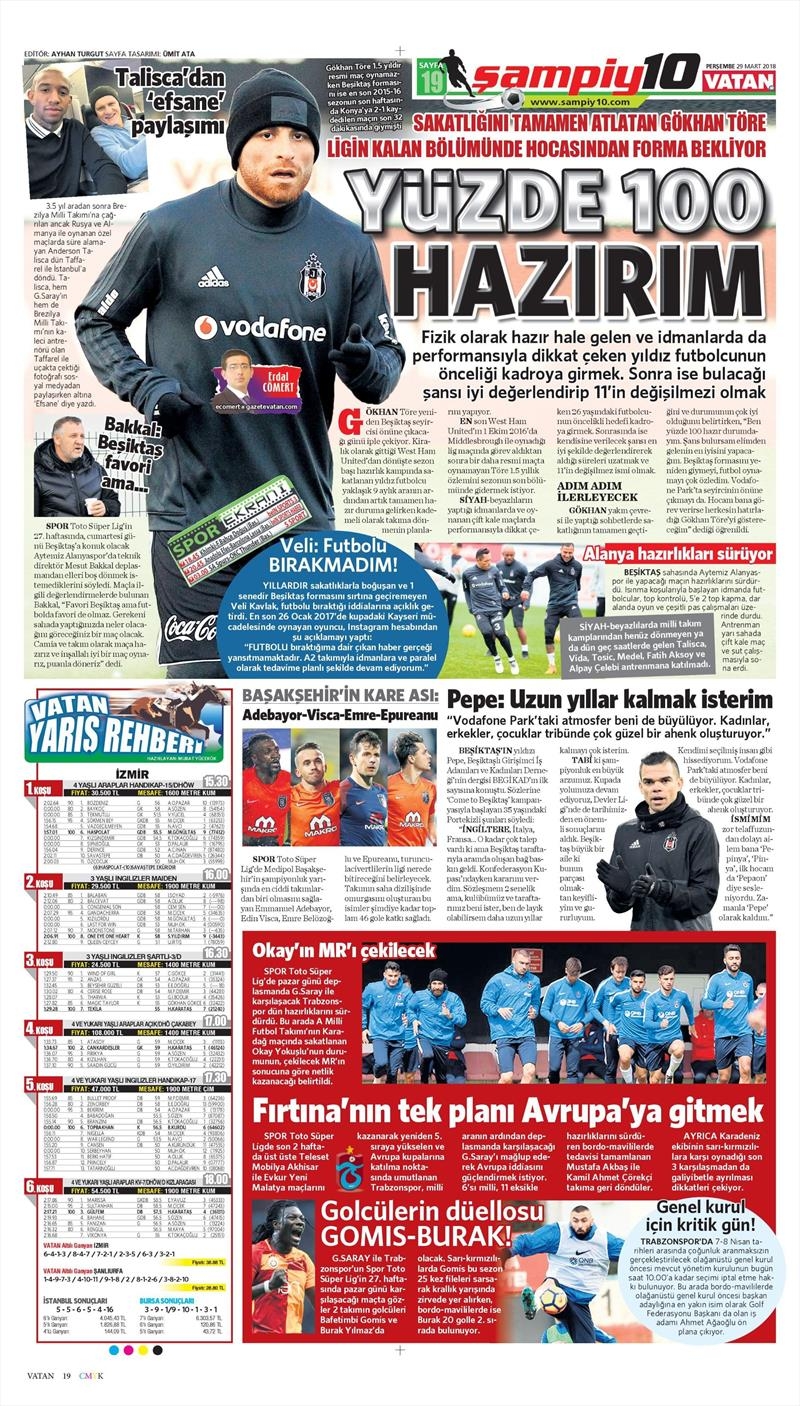 29 Mart 2018 | Gazetelerin Beşiktaş Manşetleri - Görsel 5