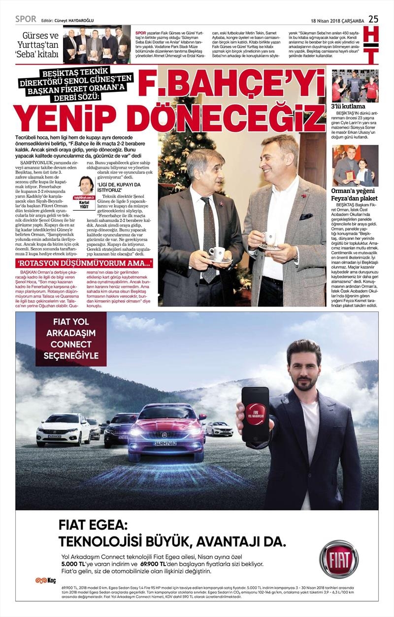 18 Nisan 2018 | Gazetelerin Beşiktaş Manşetleri - Görsel 2