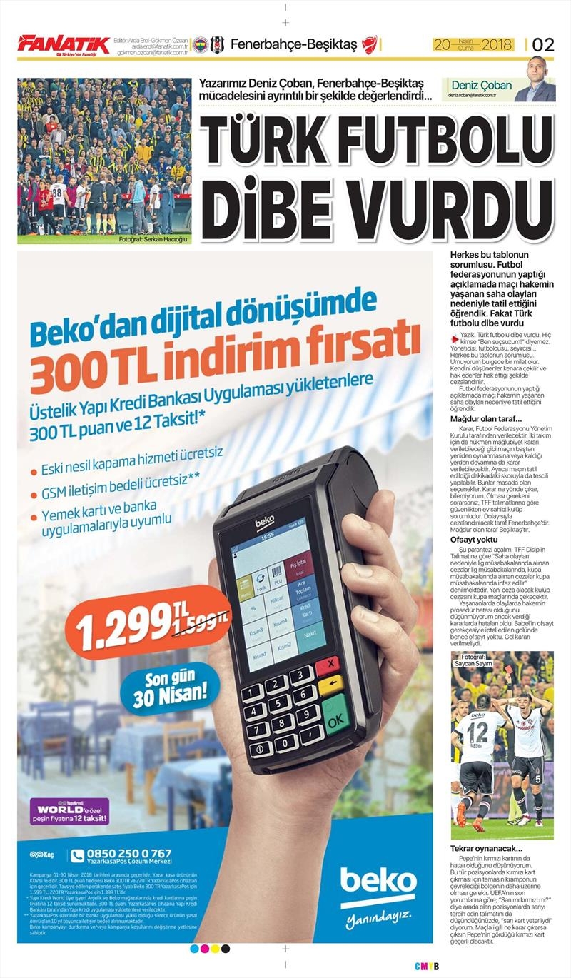 20 Nisan 2018 | Gazetelerin Beşiktaş Manşetleri - Görsel 1