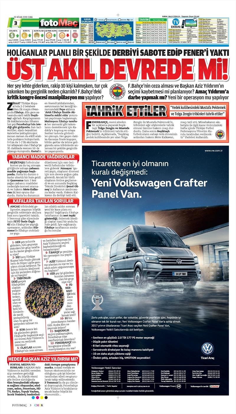 20 Nisan 2018 | Gazetelerin Beşiktaş Manşetleri - Görsel 17