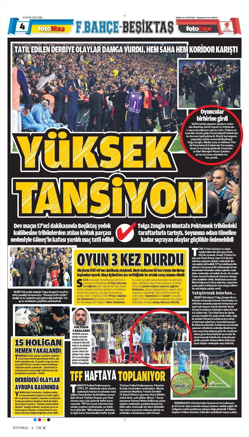 20 Nisan 2018 | Gazetelerin Beşiktaş Manşetleri - Görsel 19