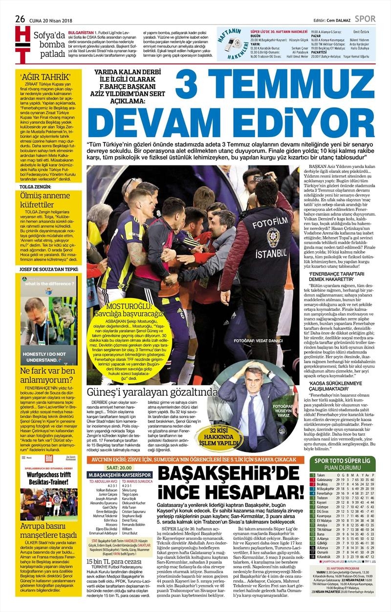 20 Nisan 2018 | Gazetelerin Beşiktaş Manşetleri - Görsel 25