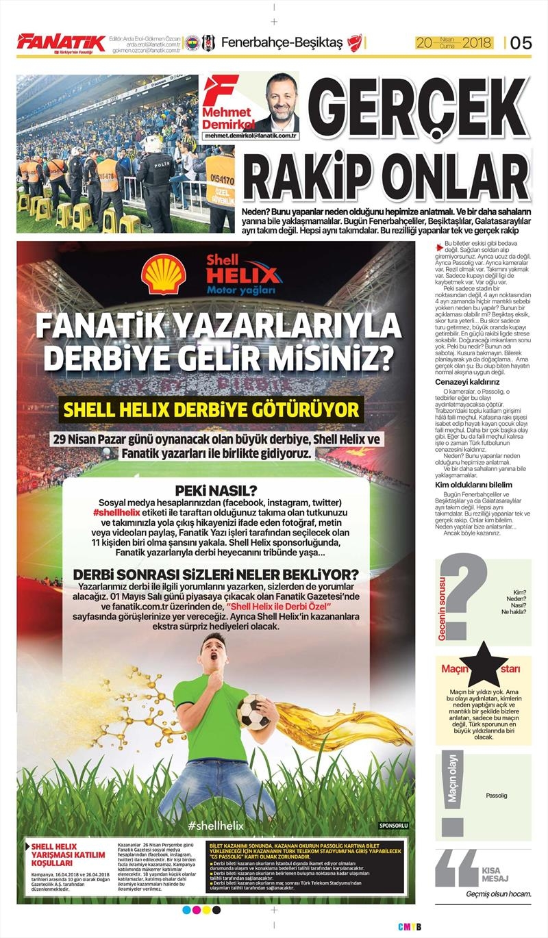 20 Nisan 2018 | Gazetelerin Beşiktaş Manşetleri - Görsel 3