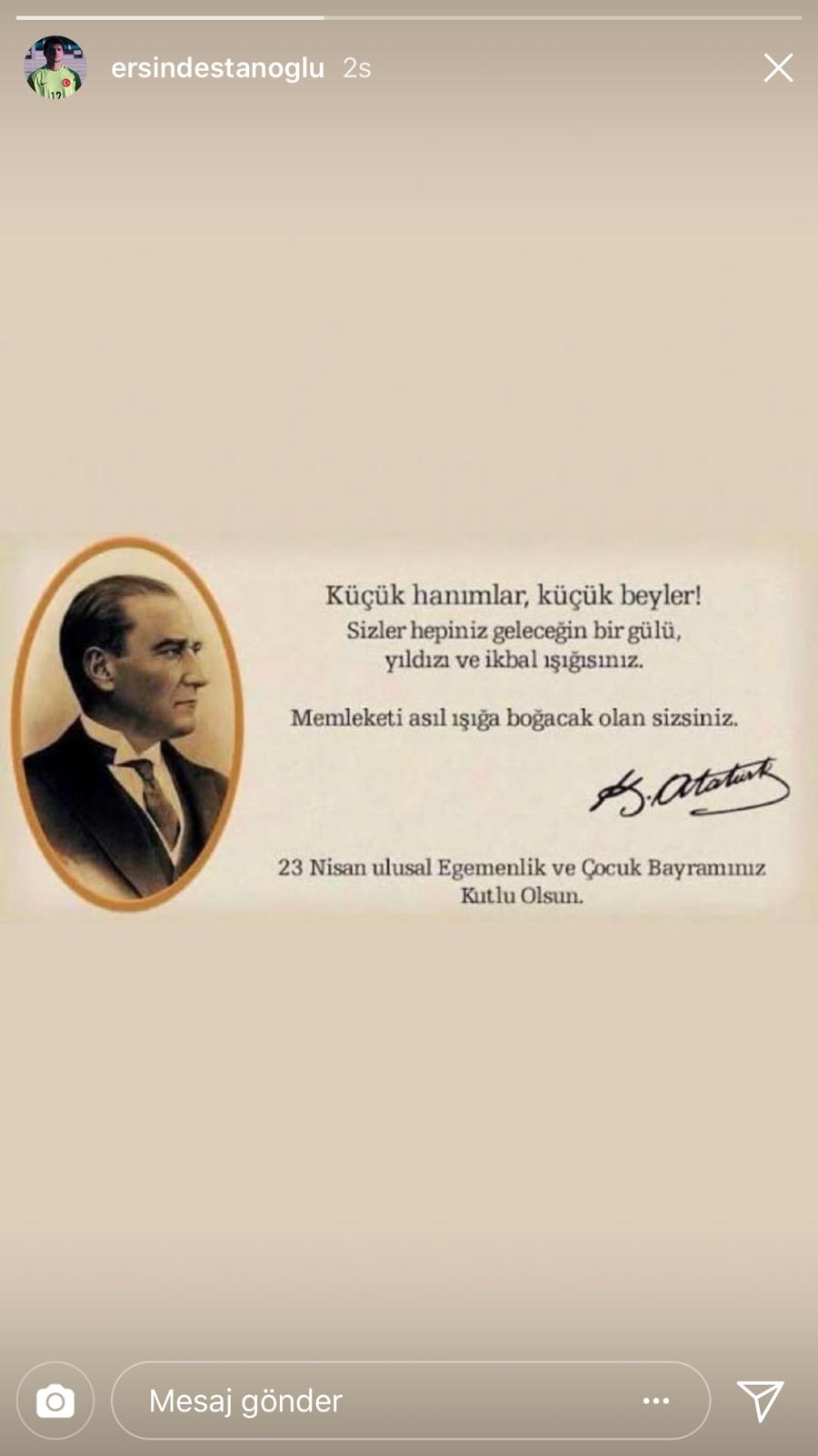 Beşiktaşlı futbolculardan 23 Nisan paylaşımları - Görsel 1