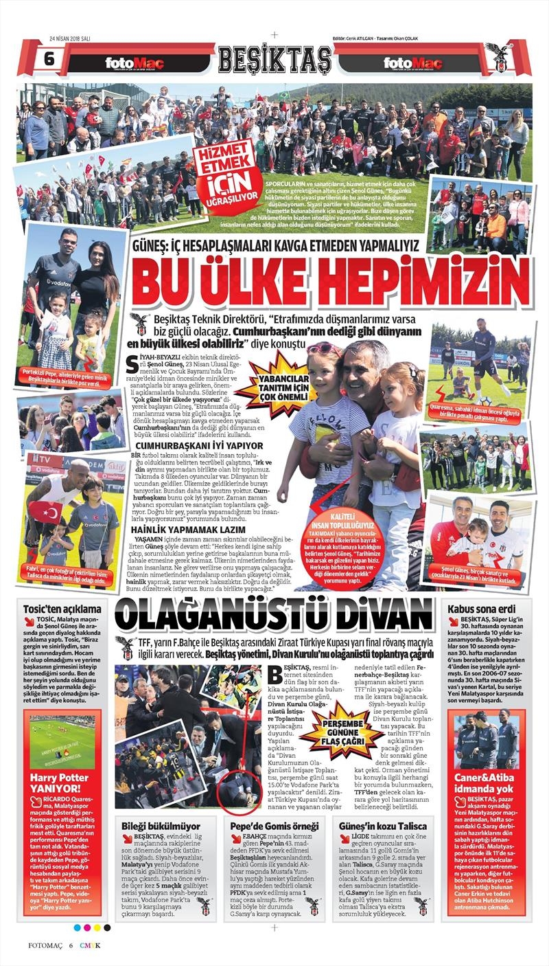 24 Nisan 2018 | Gazetelerin Beşiktaş Manşetleri - Görsel 5