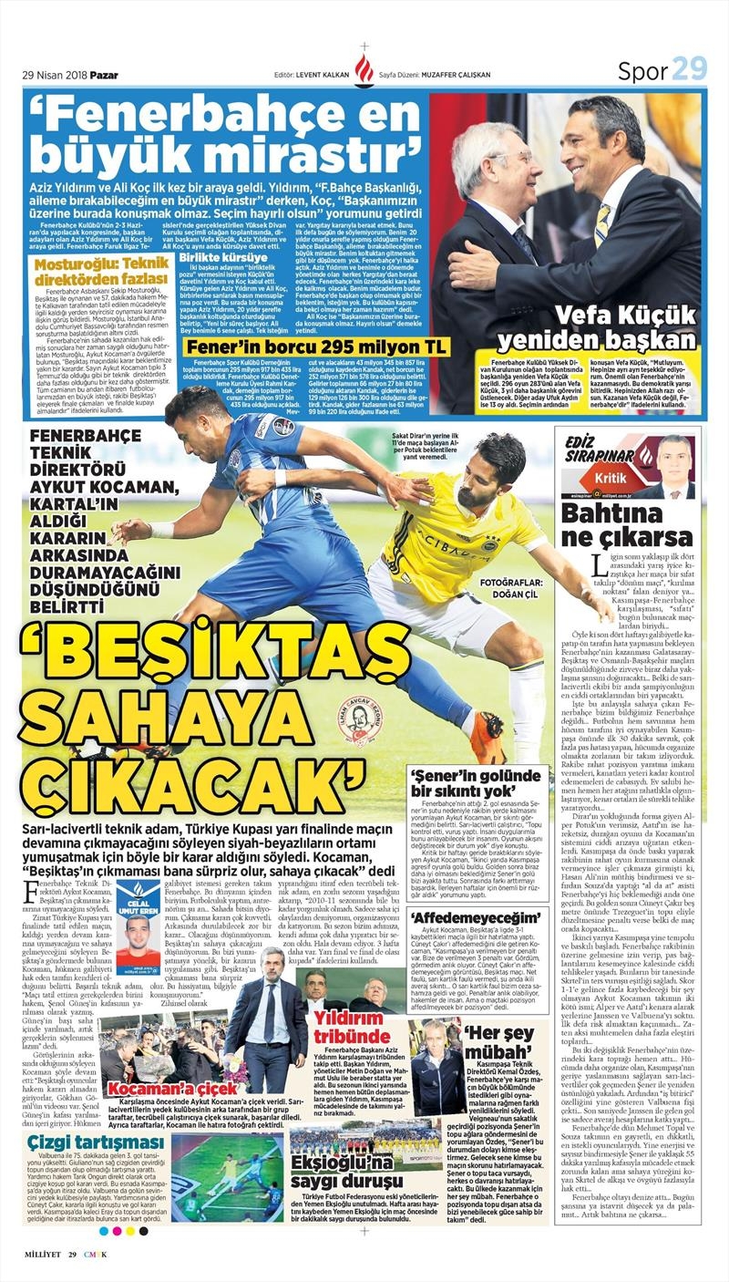 29 Nisan 2018 | Gazetelerin Beşiktaş Manşetleri - Görsel 12