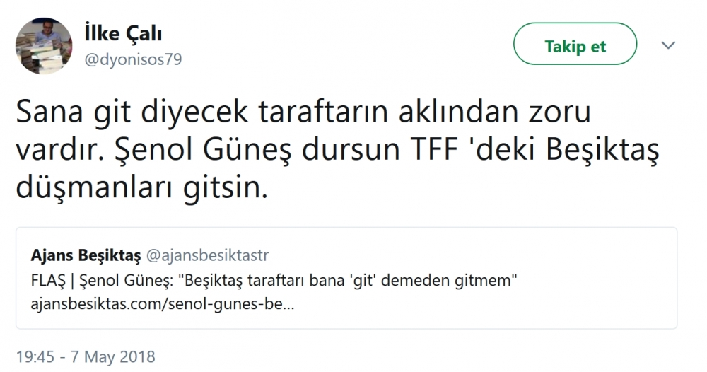 Beşiktaş taraftarı, Şenol Güneş'in "Taraftar bana 'git' demeden gitmem" sözü için ne dedi? - Görsel 7