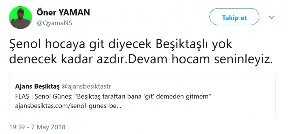 Beşiktaş taraftarı, Şenol Güneş'in "Taraftar bana 'git' demeden gitmem" sözü için ne dedi? - Görsel 9
