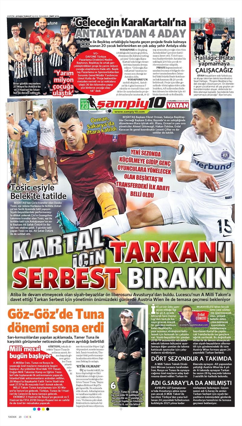 23 Mayıs 2018 | Gazetelerin Beşiktaş Manşetleri - Görsel 8